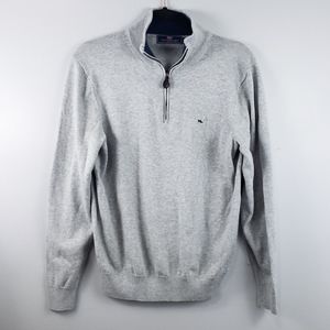 Vineyard Vines Men’s 1/4 Zip Pullover Sweater Gray